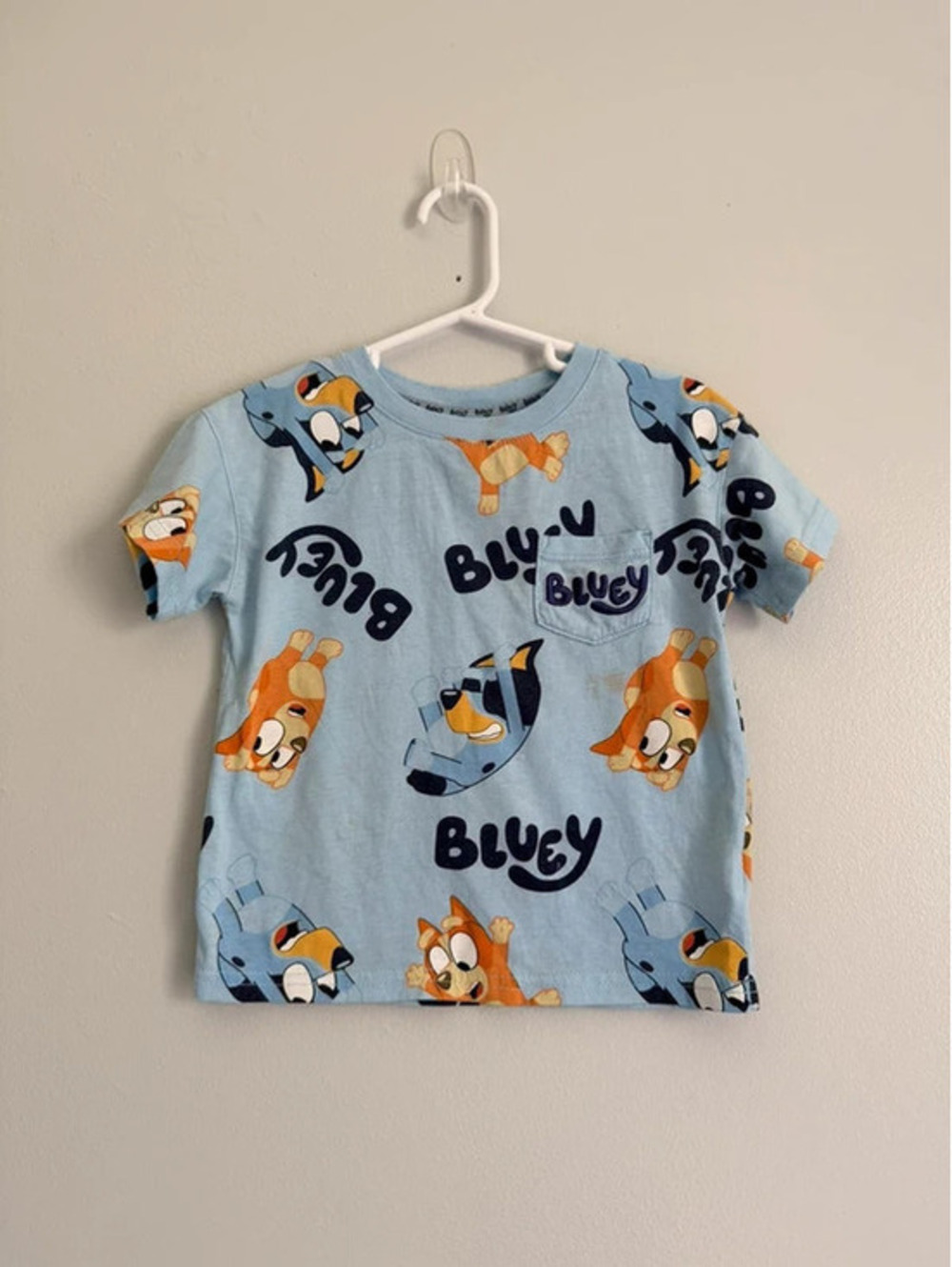 Bluey & Bingo All Over Print Pocket T-Shirt Boys 3T